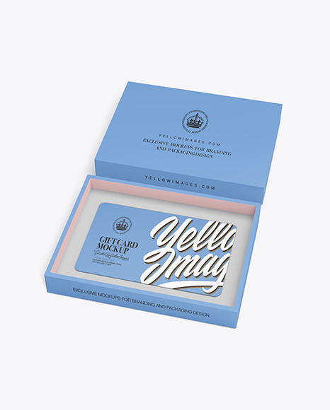 Gift Card in a Box Mockup