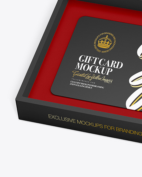 Gift Card in a Box Mockup