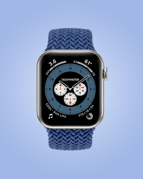 Apple Watch Series 6 with Titanium Case Mockup