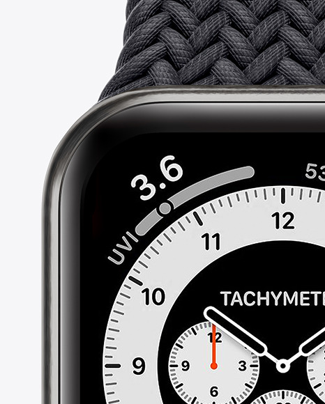 Apple Watch Series 6 with Titanium Case Mockup