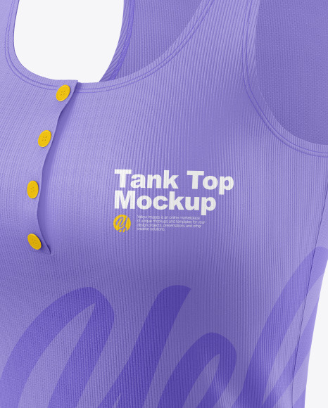 Women's Tank Top Mockup - Half-Side View