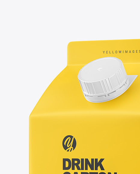 Matte Drink Carton with Screw Cap Mockup