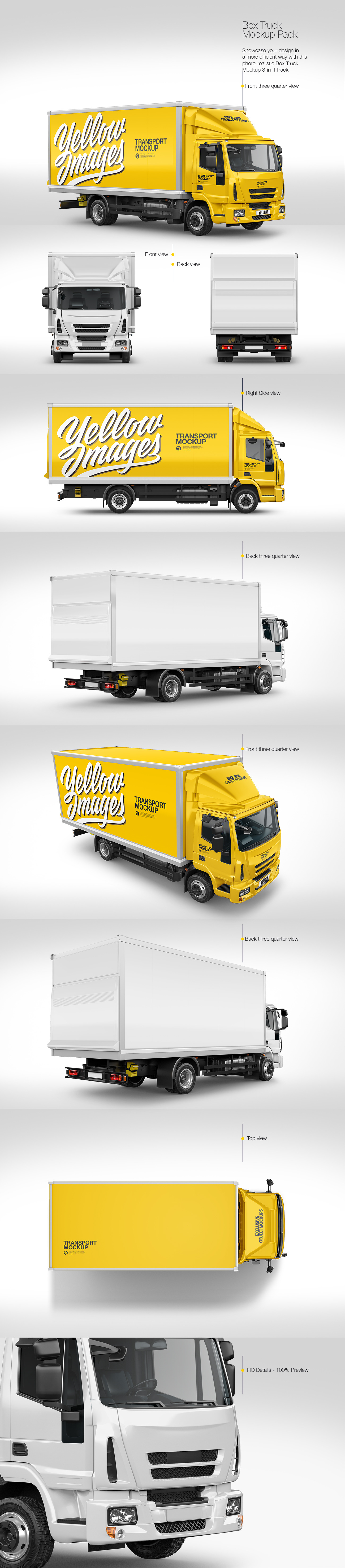 Box Truck Mockup Pack Box Truck Mockup Pack