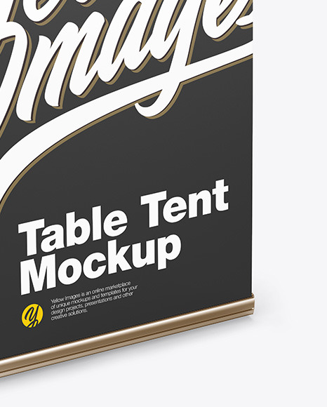 Metallic Table Tent Mockup