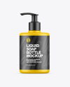 Liquid Soap Bottle with Pump Mockup