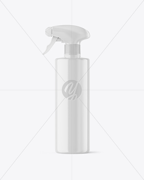 Glossy Spray Bottle Mockup