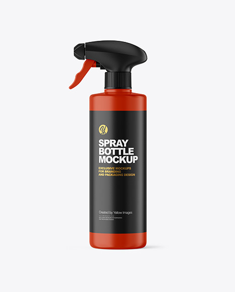 Matte Spray Bottle Mockup