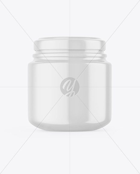 Glossy Cosmetic Jar Mockup