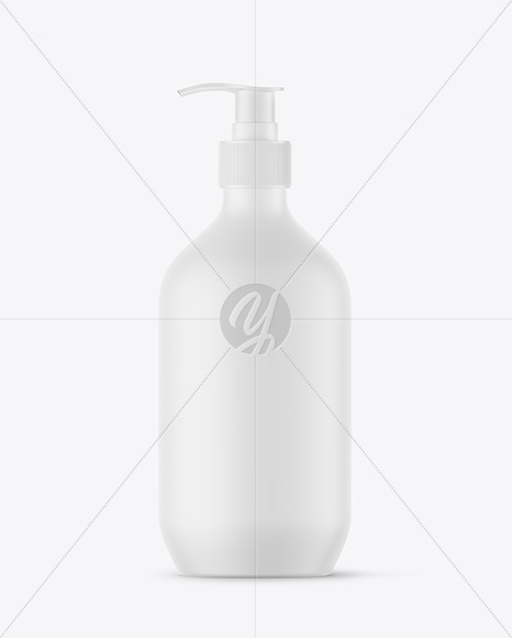 Matte Liquid Soap Bottle With Pump Mockup