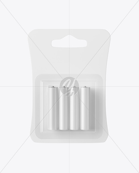 4 Pack Battery AAA Mockup