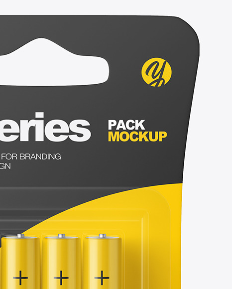 4 Pack Battery AAA Mockup