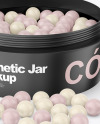 Cosmetic Jar with Powder Balls Mockup