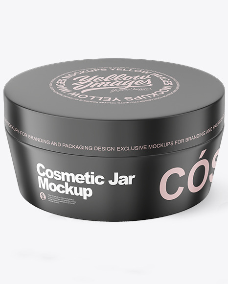 Cosmetic Jar with Powder Balls Mockup