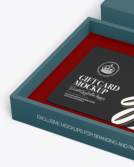 Textured Gift Card in a Box Mockup