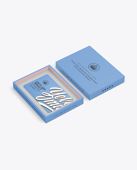 Gift Card in a Box Mockup