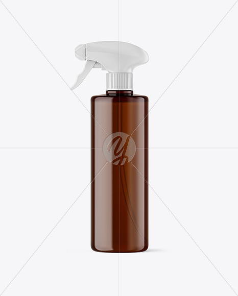 Amber Spray Bottle Mockup