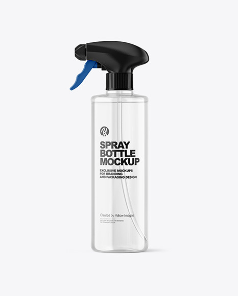 Clear Spray Bottle Mockup