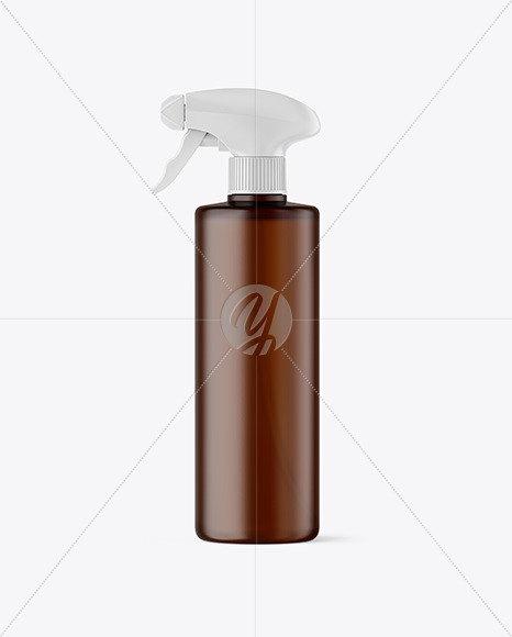 Frosted Amber Spray Bottle Mockup