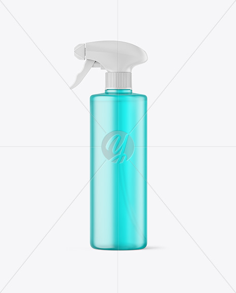 Frosted Color Plastic Spray Bottle Mockup