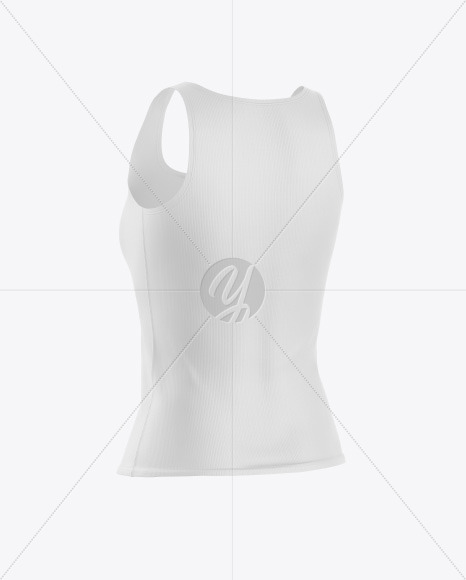 Women's Tank Top Mockup - Back Half-Side View