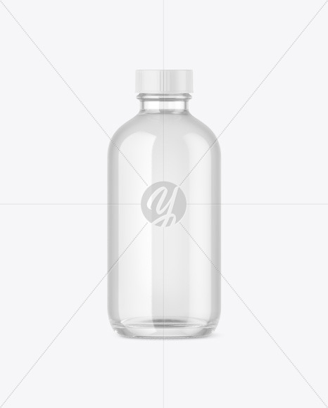 Clear Glass Bottle Mockup