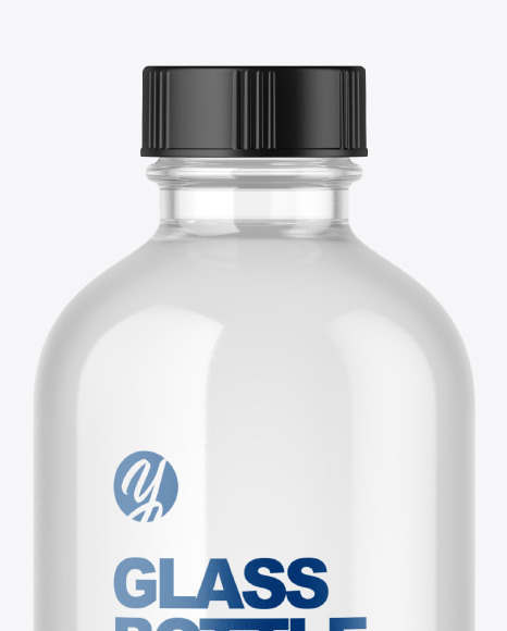 Clear Glass Bottle Mockup