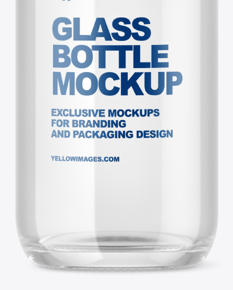 Clear Glass Bottle Mockup