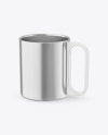 Glossy Metallic Mug Mockup