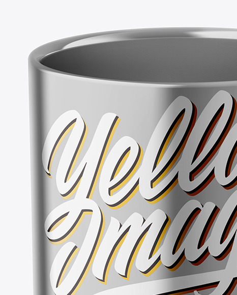 Glossy Metallic Mug Mockup