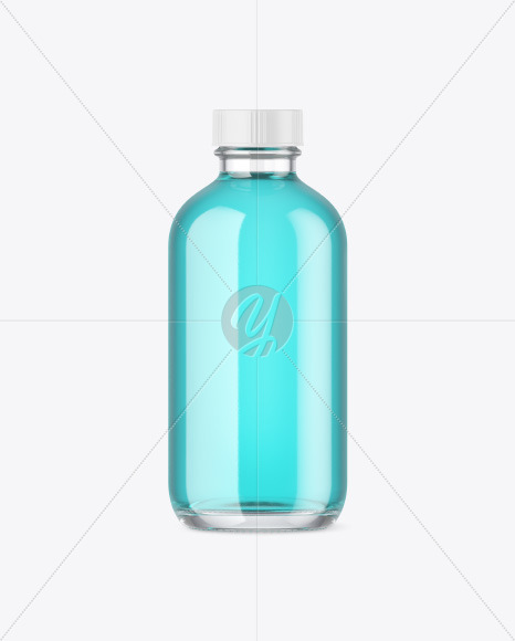 Clear Glass Bottle Mockup