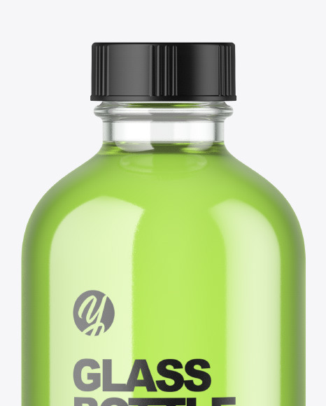 Clear Glass Bottle Mockup