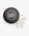 Cosmetic Jar with Powder Balls Mockup