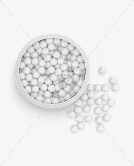Cosmetic Jar with Powder Balls Mockup