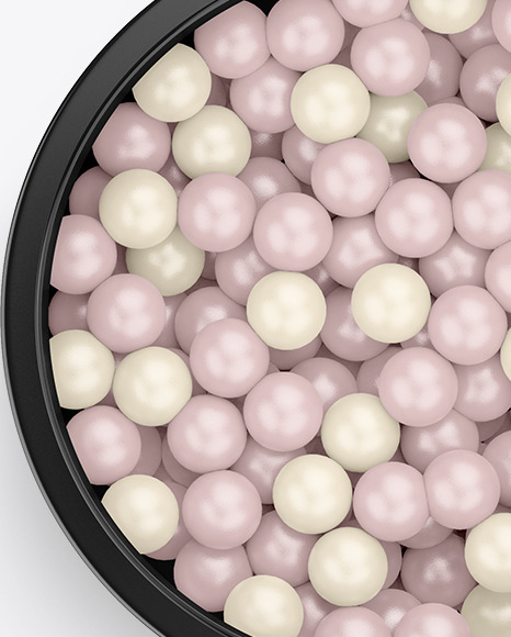 Cosmetic Jar with Powder Balls Mockup