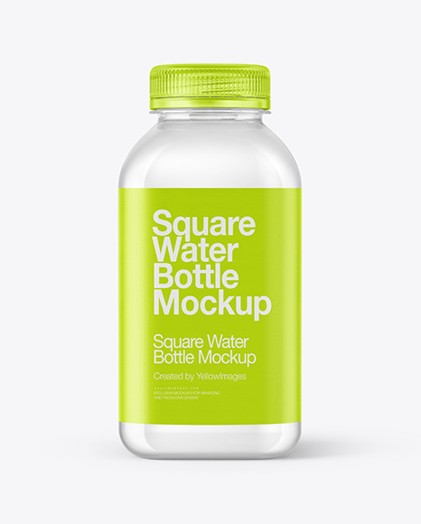 Square Water Bottle Mockup