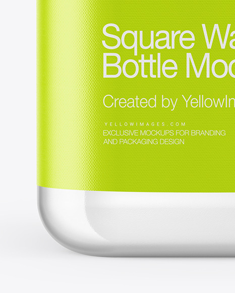 Square Water Bottle Mockup