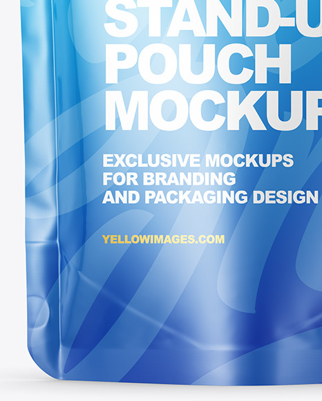 Glossy Stand Up Pouch Mockup