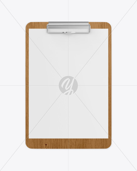 Wooden Clipboard W/ A4 Paper Mockup