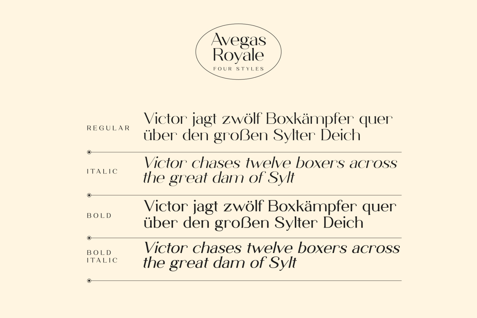 Avegas Royale - Modern Sans