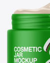 Opened Matte Plastic Cosmetic Jar Mockup