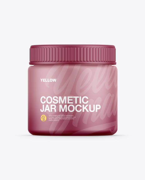 Matte Cosmetic Jar Mockup - Matte plastic