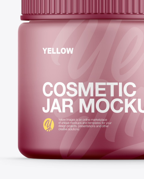 Matte Cosmetic Jar Mockup