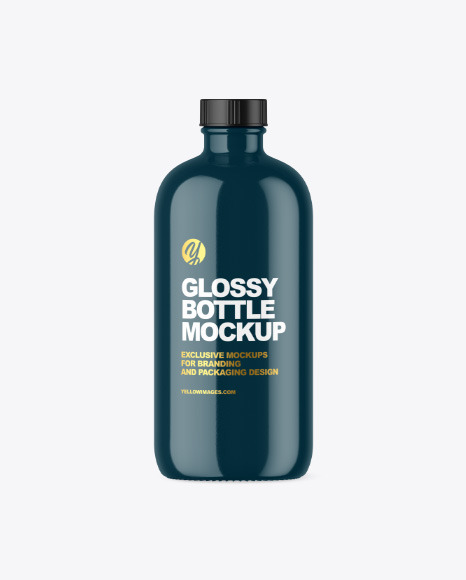 Glossy Bottle Mockup