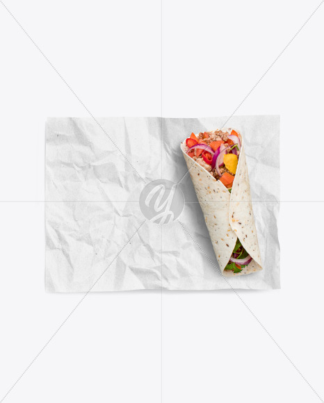 Paper Wrapper With Mince Wrap Mockup