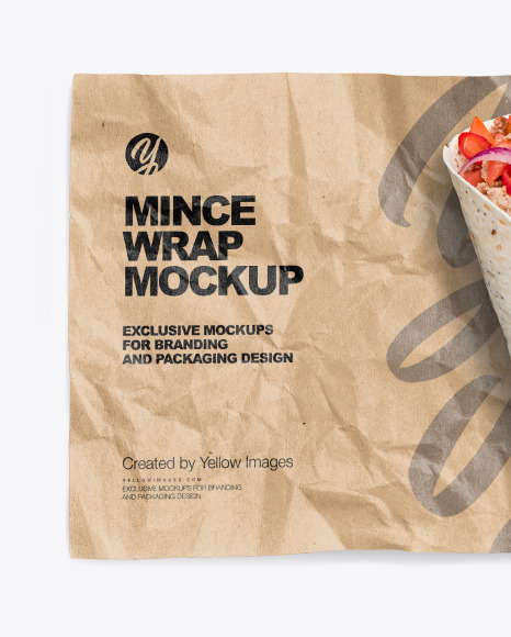Paper Wrapper With Mince Wrap Mockup