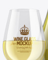 Antique Green Wine Bottle With Glass Mockup