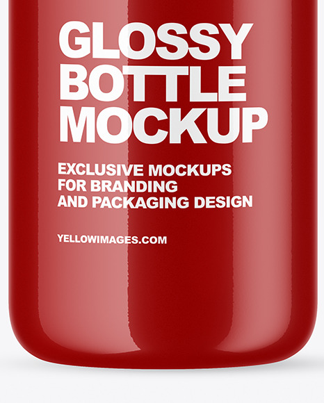 Glossy Bottle Mockup