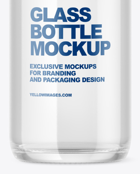 Clear Glass Bottle Mockup