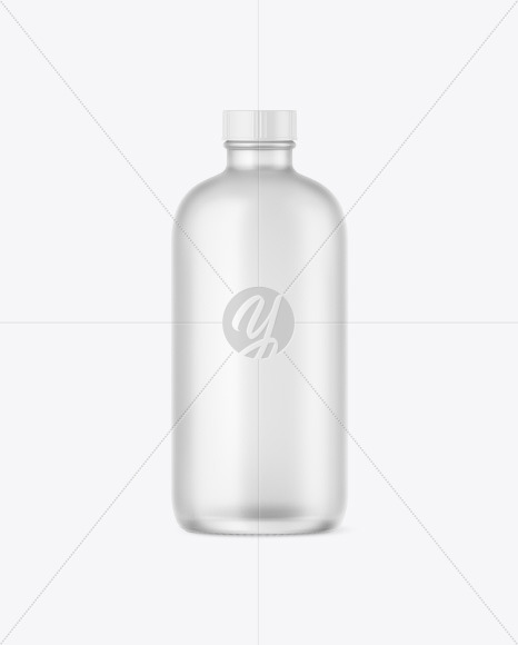 Frosted Glass Bottle Mockup