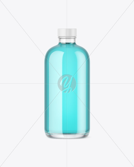 Clear Glass Bottle Mockup